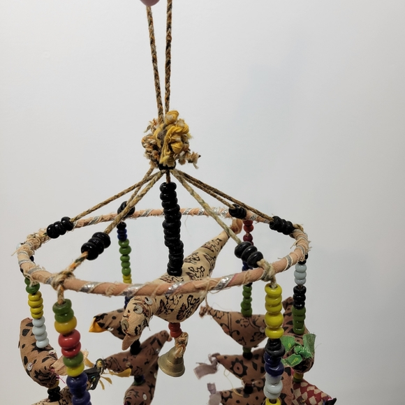 SOLD                                  Vintage baby crib mobile/ chime with birds - Picture 7 of 8